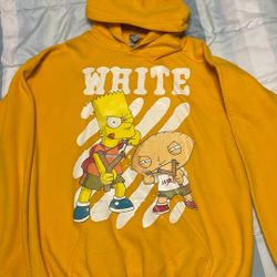 Custom Shirt Design With BART Simpson and Stewie  Off White Shirt