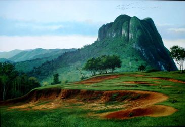 Cuban Award Winning Artist Rensol G Mendez Landscape Painting