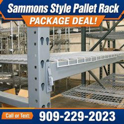 🚨Sammons Pallet Rack PKG DEAL: 80ea 42x144 frames + 249pcs Beams | Warehouse Racks (free delivery)