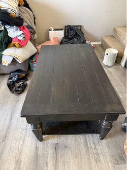 Solid wood coffee table