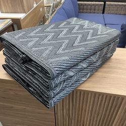 UNTIMATY 8'×10' Boho Outdoor Rug Waterproof Patio Carpet Outdoor Area Rug Large Plastic Straw Mat 