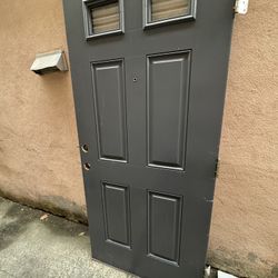 Steel Outside Door With Window 