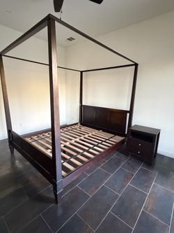 MOVING OUT SALE: King Size Bedframe & Nightstand