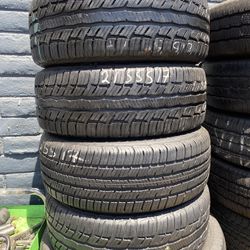 Set of four used tires BFGOODRICH 215/55/17 in good condition 