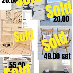 Vintage Wood Shelf, And Craft Table❤️⬇️read DESCRIPTION 