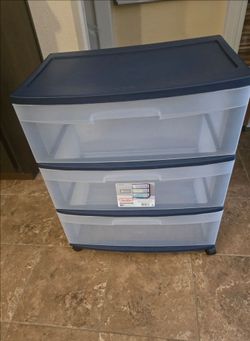 Sterilite Plastic Storage Container W Wheels