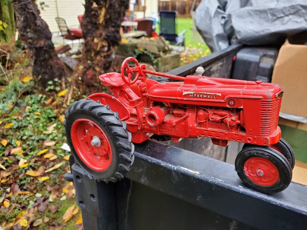 Farmall Collectible Red Metal Tractor