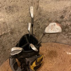 Junior Righty Golf Clubs with Bag