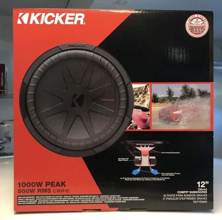 Kicker 12” Subwoofer CompR Brand New 140 Each