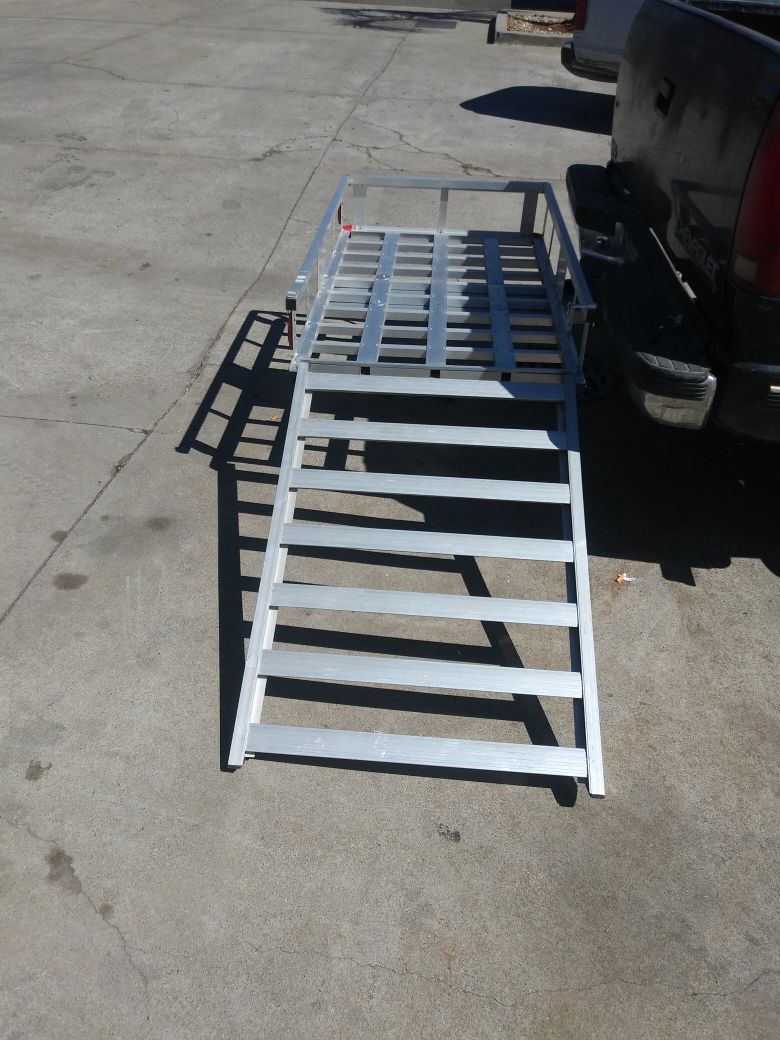 New Aluminum Electric wheelchair carrier with sidewalk ramp