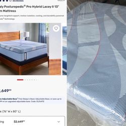 NEW | KING SIZE | FIRM SEALY POSTUREPEDIC® PRO HYBRID LACEY I | 13” MATTRESS ❗️Please Click To View Description