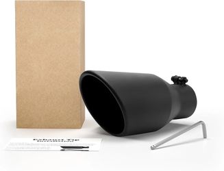 2.5” Inlet Exhaust Tip, 4” Outlet 9” Length Stainless Steel Black
2.5 inch Inlet 4" Outlet 9" Overall Length Exhaust Tailpipe with Black Powder(801)