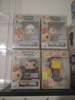 4 Freddy Funko pops as Sunday funday lot
