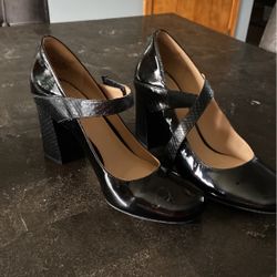 Patten Leather Pumps