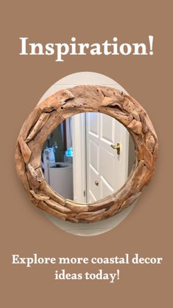 40” Wall Teakroot Mirror 
