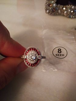 Unique silver s925 ring size 8