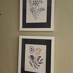 Now Only $20 For The Set Of 2 Beautiful Minimalist Print Water Color Artwork.   New, Never Used. 