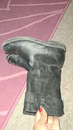 Girls Holiday Black Boots size 11.5 Childrens Place