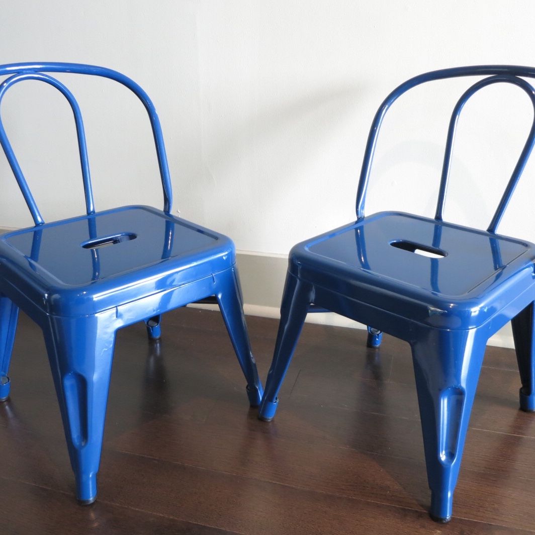 Navy Blue Modern Kids’ Chairs (Set of 2)
