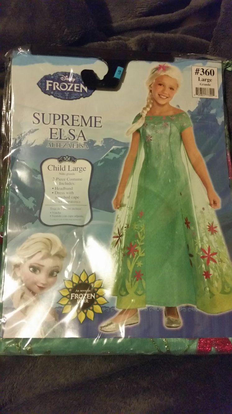 Costume Girls Disney Frozen Fever Elsa NEW