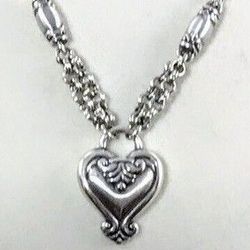 Gorgeous Double Love Brighton Silver Necklace 