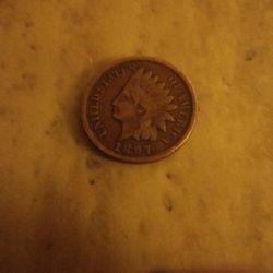 1897 Indian Head Wheat Penny.