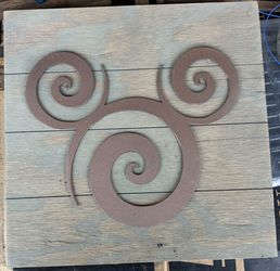 Mickey Head Metal Sign