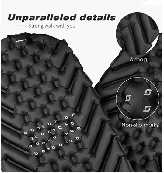 Camping Sleeping Pad, Ultralight Camping Sleeping Mat with Inflatable Bag, The Most Suitable Sleeping Mat for Backpacking, Hiking air Cushion-Inflatab