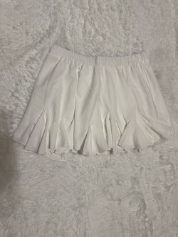New Xxl white short stretchy festival rave mini skirt