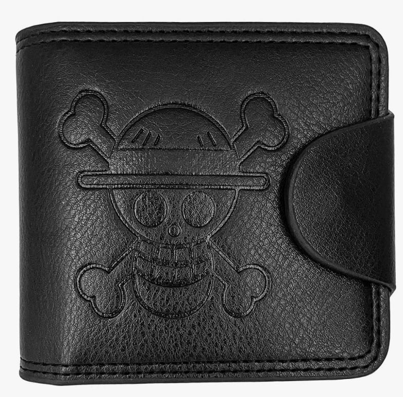 OP Bifold Wallet for Men, Straw Hat Luffy Skull Wallet