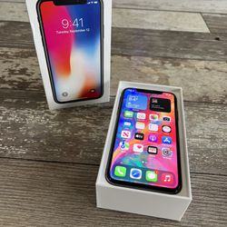 iPhone X Unlocked W/ Box, New Tempered Glass Screen Protector And Charger! 