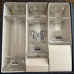 Marquis By Waterford Set Of 3 Candlesticks. 