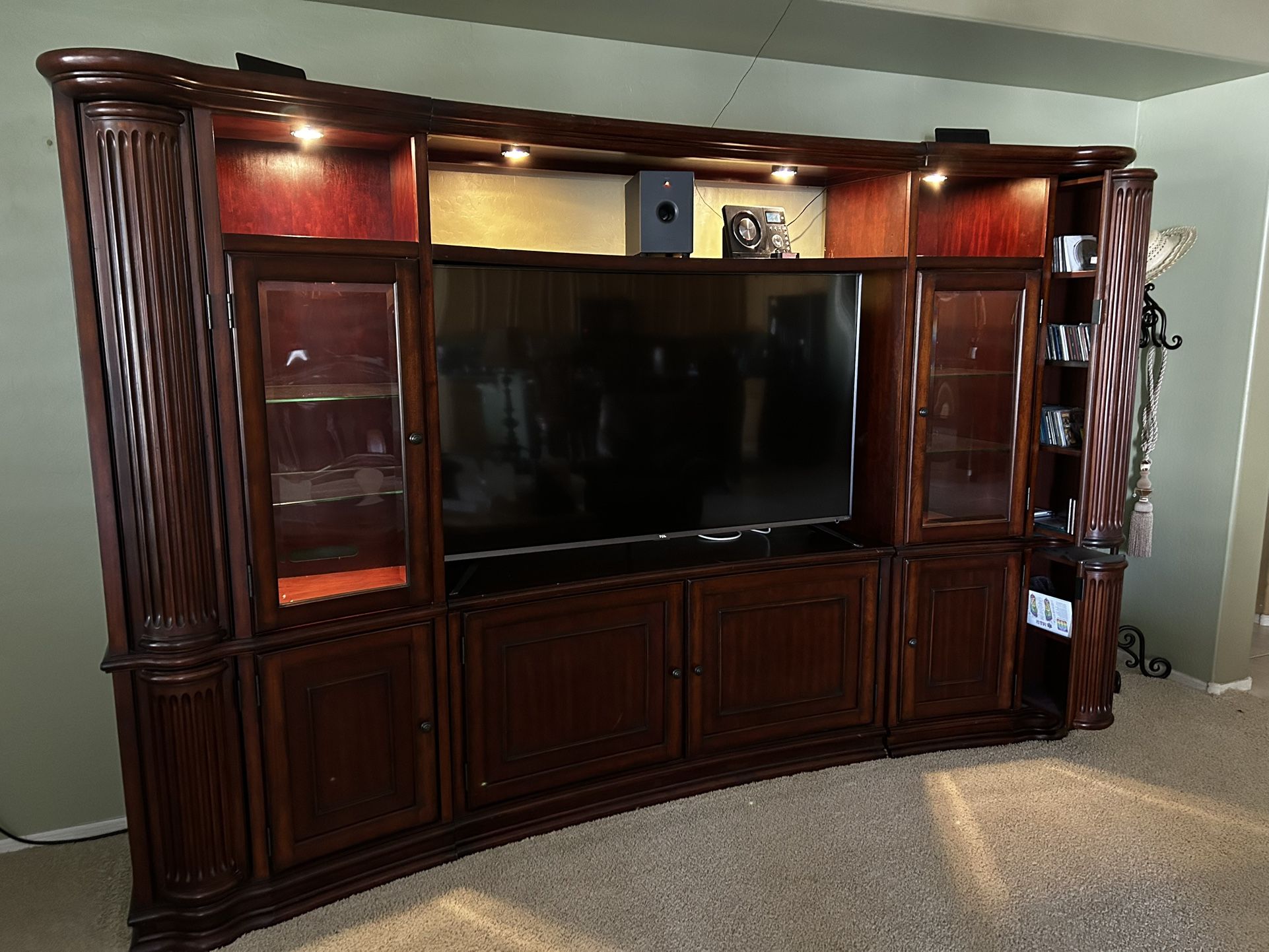 Gorgeous Lighted Entertainment Center