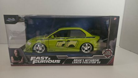 JADA FAST & FURIOUS BRIAN'S MITSUBISHI LANCER EVO VII 1/24 LIME GREEN