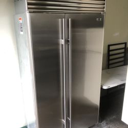 Sub Zero 42” Stainless Steel Built In Side By Side Refrigerator 