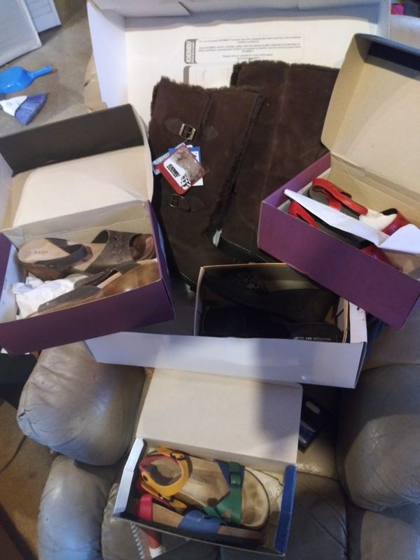 Womans size 8.5 birkenstocks, Dansko and khombu boots all