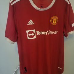 Authentic Addidas Manchester Soocer Shirt LARGE 