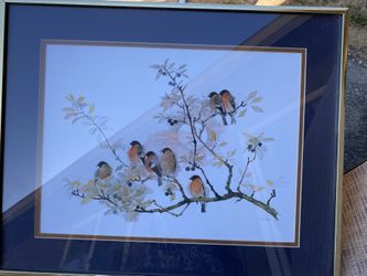 Vintage Birds Watercolor Print By Mads Stage