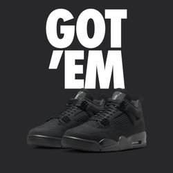 Black Cat Jordan 4s 