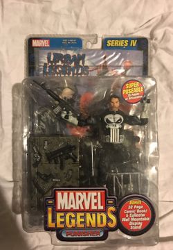 Marvel legends Punisher with comic book