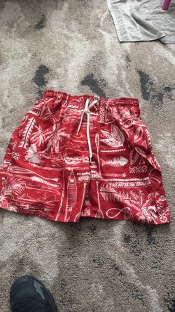 Croft & Barrow Men’s Red Tropical Swim Trunks – Size Large