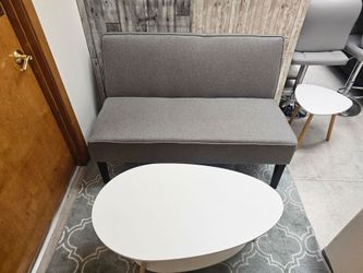 Small gray sofa / love seat