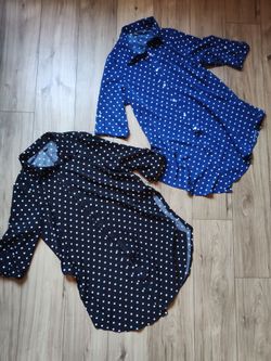 Polka Dot Button-Up Shirts – Set of 2