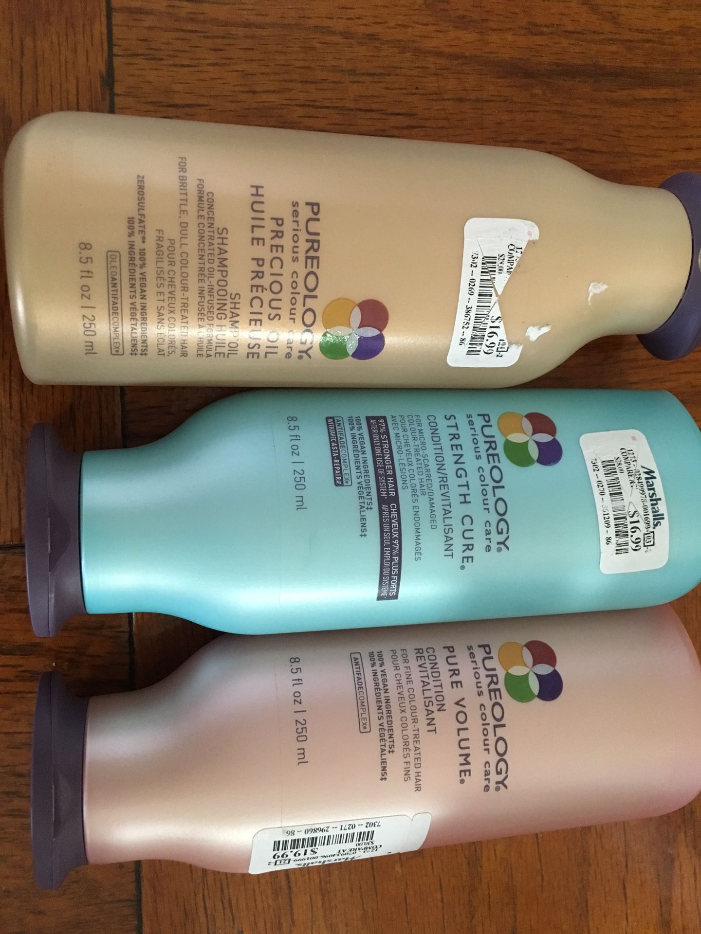 Pureology trio - 8.5 fl ozs - 1 shampoo/2 conditioners