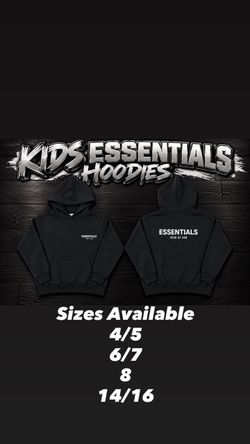 Fear of God Essentials Kids Hoodie Black