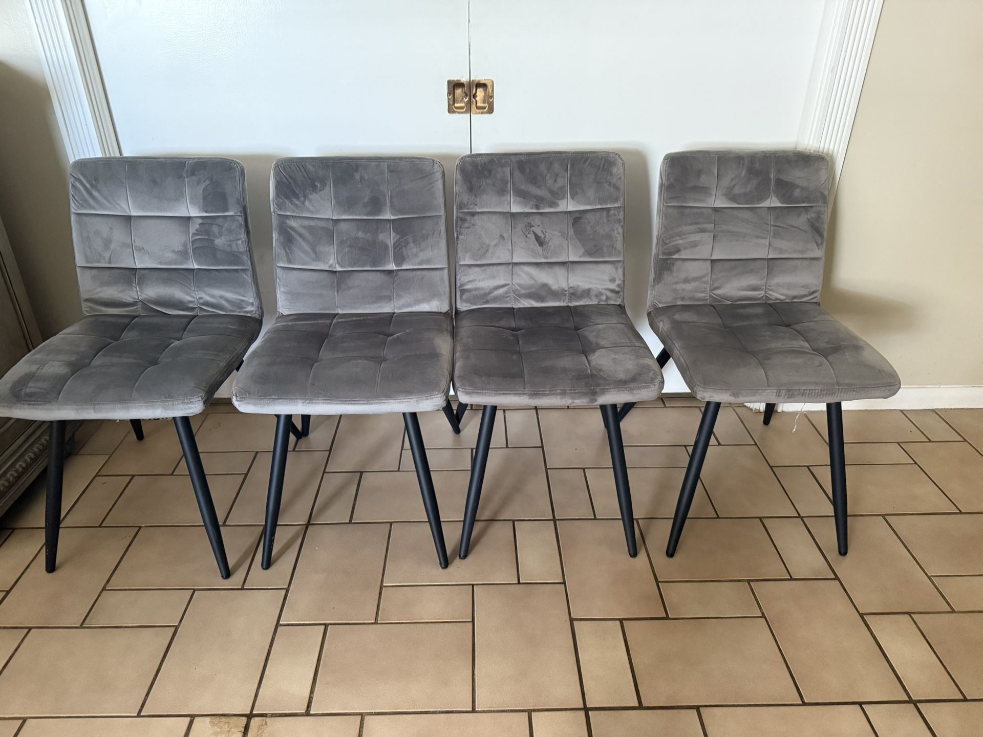Suzette Velvet Side Chair - Set of 2 Like New