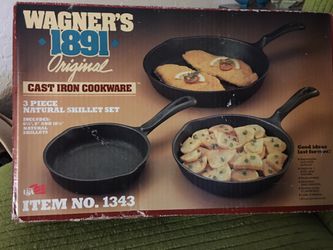 Vintage Wagner's Ware 1891 Original Cast Iron Popover Pan Made In USA -  antiques - by owner - collectibles sale 