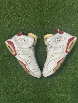 Air Jordan 6 Red Oreo Size 7Y GS White Red Used No Box