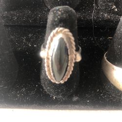 Black Onyx Size 6 1/2 Ring 