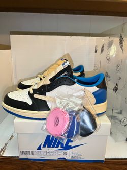 Nike Jordan 1 Low Travis Scott Fragment Blue Size 8
